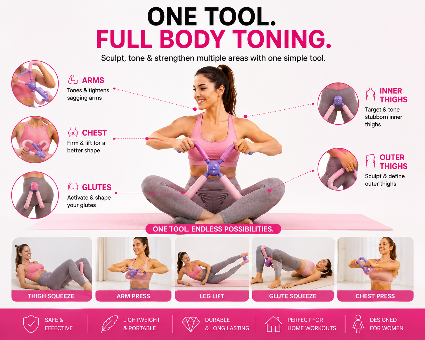 Thigh Master – Inner Thigh & Arm Toning Trainer