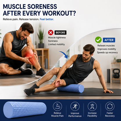 Yoga Foam Roller – EVA Muscle Recovery Roller
